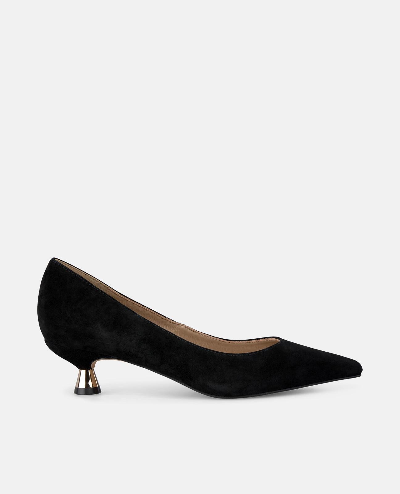 Zapatos de salón de mujer con puntera afilada sin cierre - Alma en Pena - Negro Negro-1