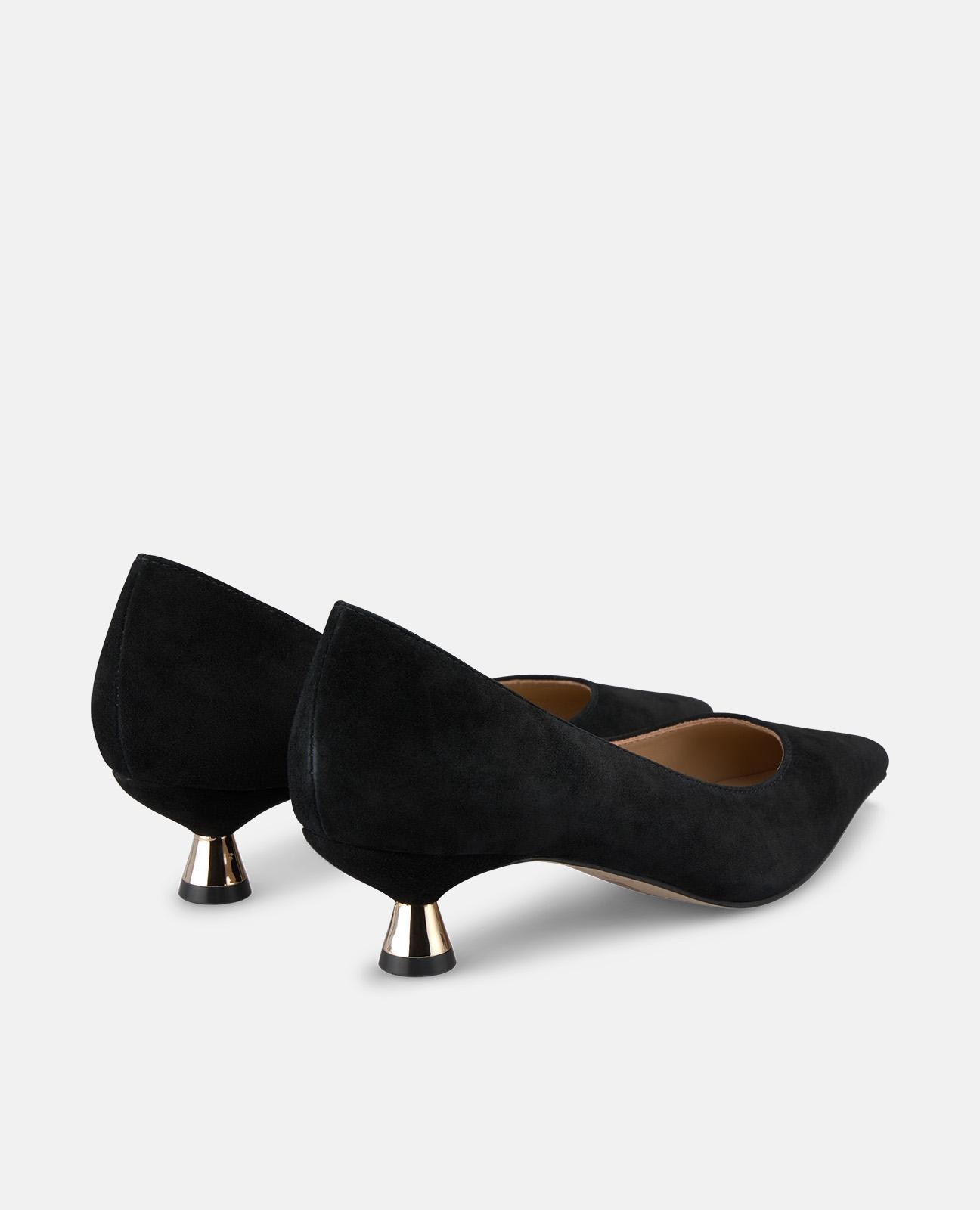 Zapatos de salón de mujer con puntera afilada sin cierre - Alma en Pena - Negro Negro-2