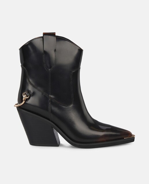 Imagen 0 de Botines cowboy de mujer con espuelas puntera afilada y tacón ancho