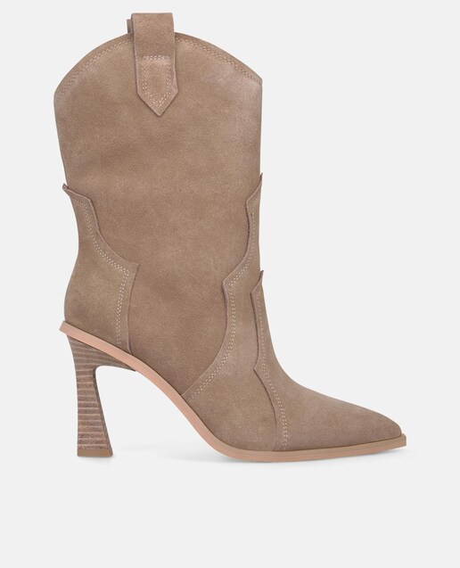 Imagen 0 de Botines cowboy de mujer con tacón fino y puntera afilada sin cierre