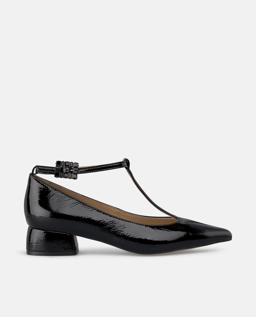 Imagen 0 de Zapatos planos de mujer con hebilla joya al tobillo y cierre con hebilla