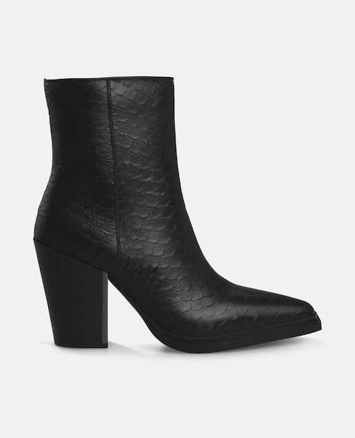 Imagen 0 de Botines de mujer de tacón ancho y puntera afilada
