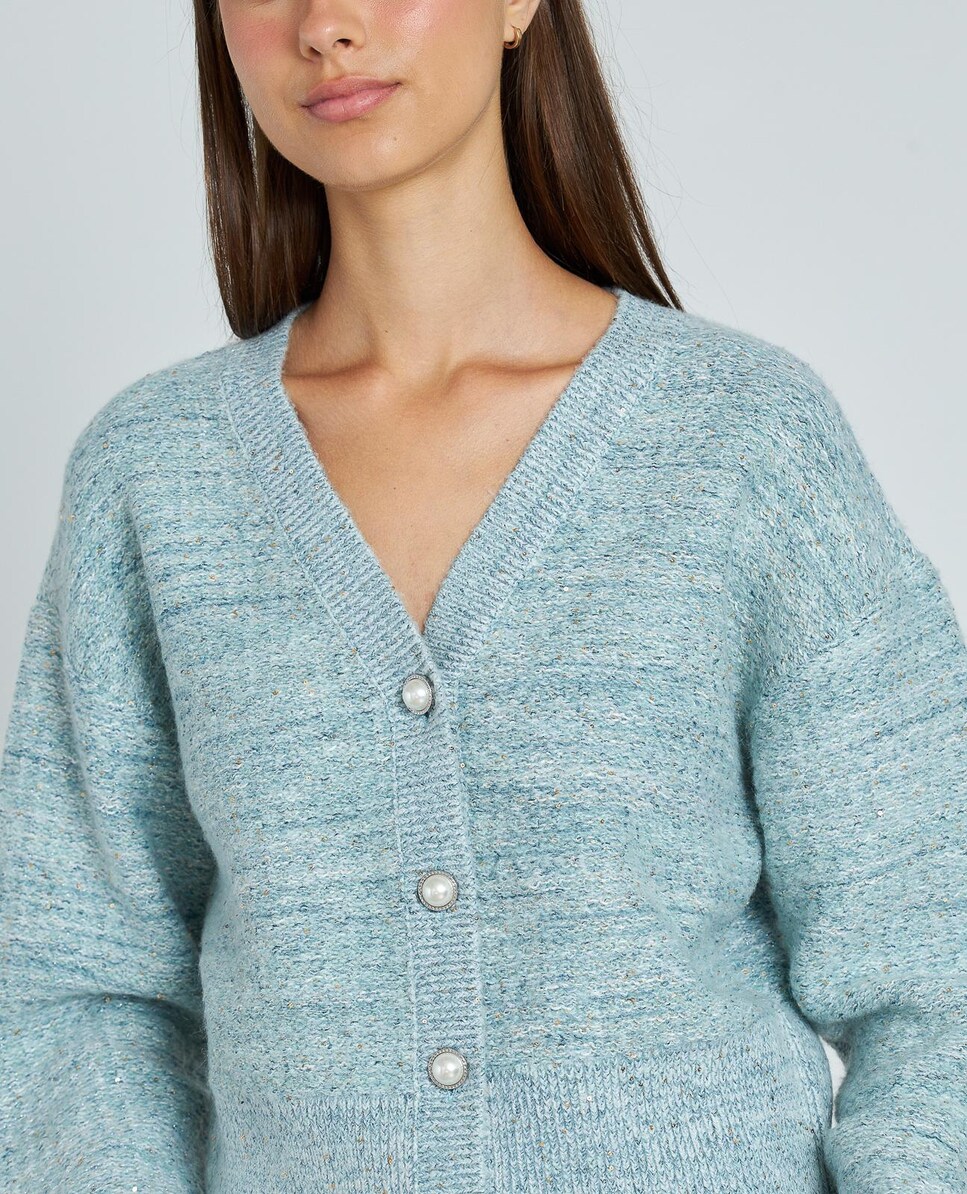 Cardigan Chaqueta Punto Botones Joya Chaqueta De Mujer De Punto