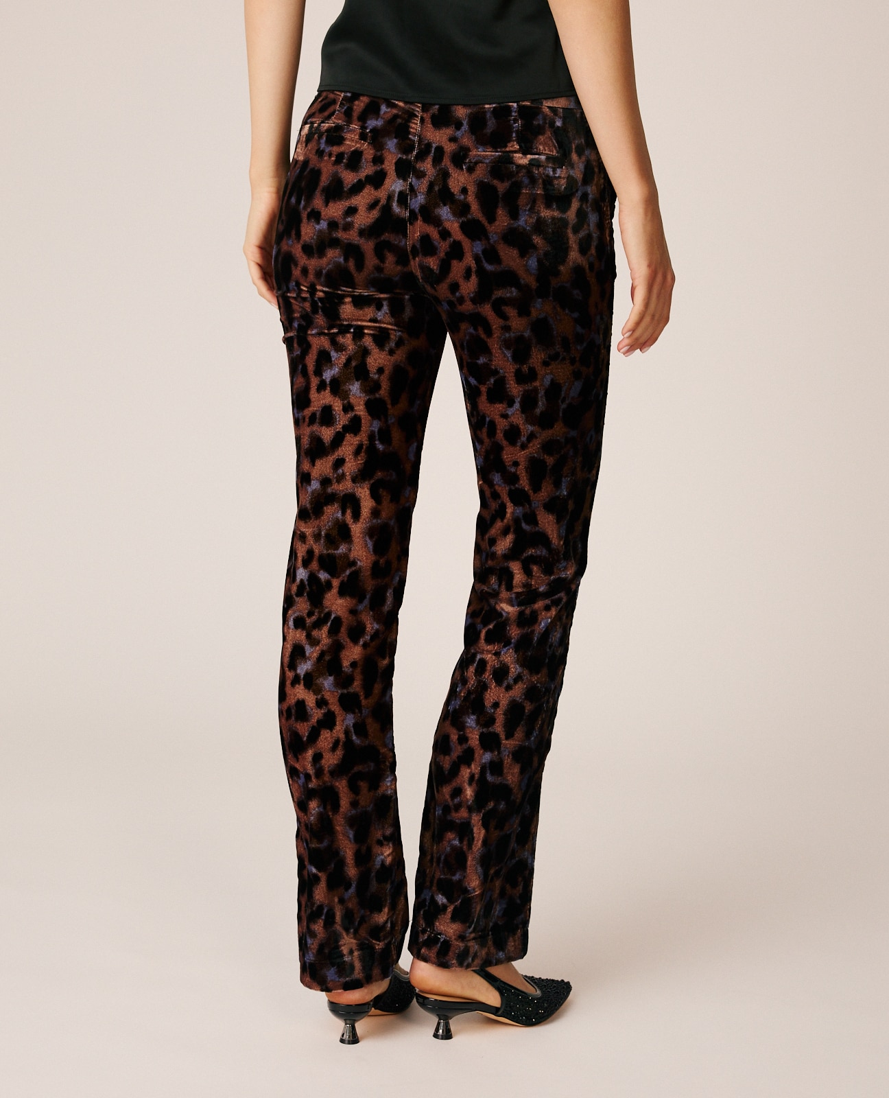 Imagen 6 de Pantalón recto de mujer animal print en terciopelo - Alma en Pena - Multicolor Multicolor