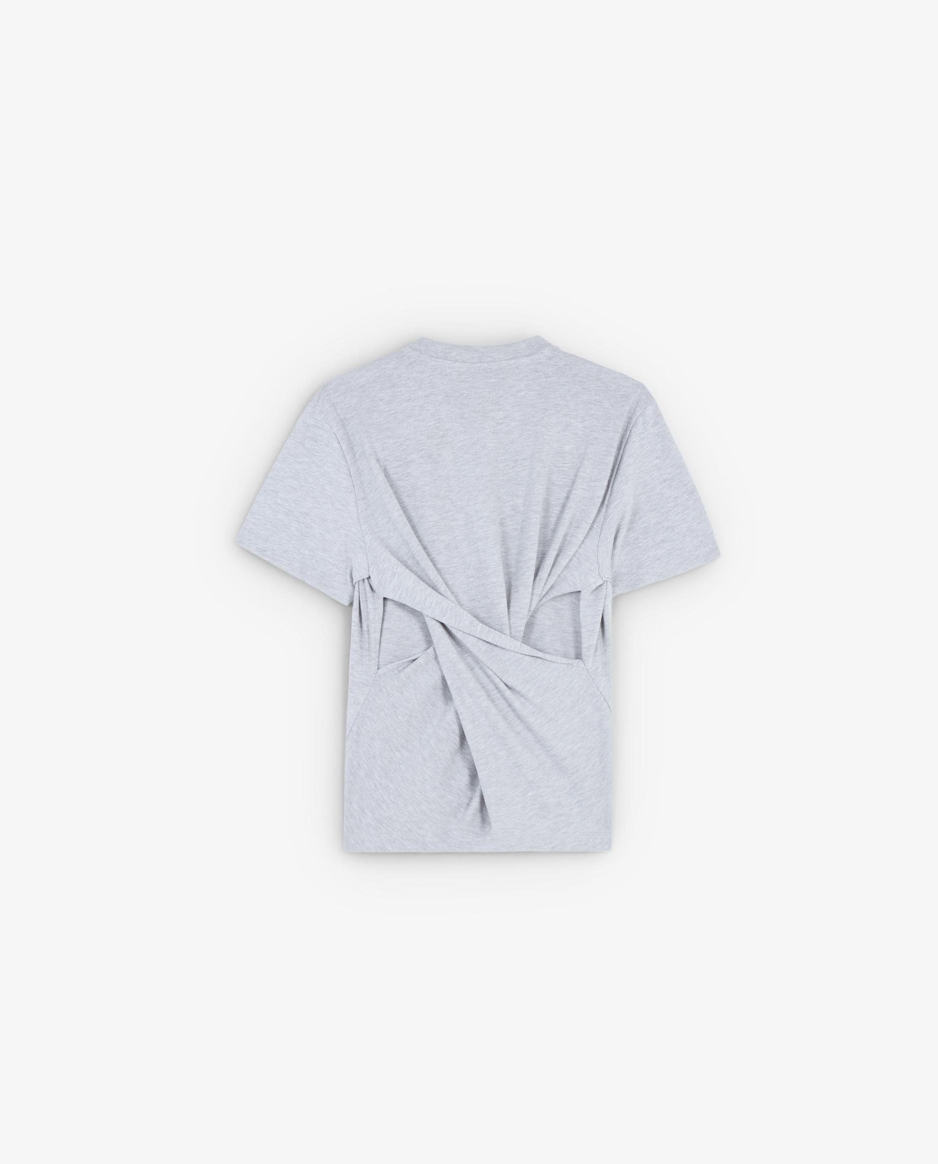 Camiseta de mujer de algodón con detalle de aberturas traseras - Scalpers - Gris Gris-4