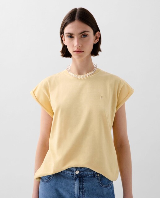 Imagen 0 de Camiseta de mujer de algodón de manga corta
