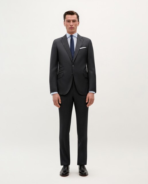 Imagen 0 de Pantalones de traje de hombre de lana regular fit