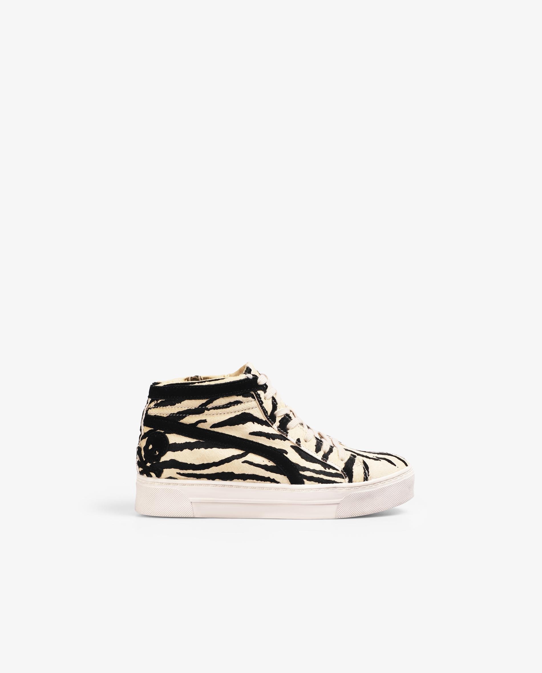 Scalpers - Zapatillas altas de mujer abotinadas animal print.
