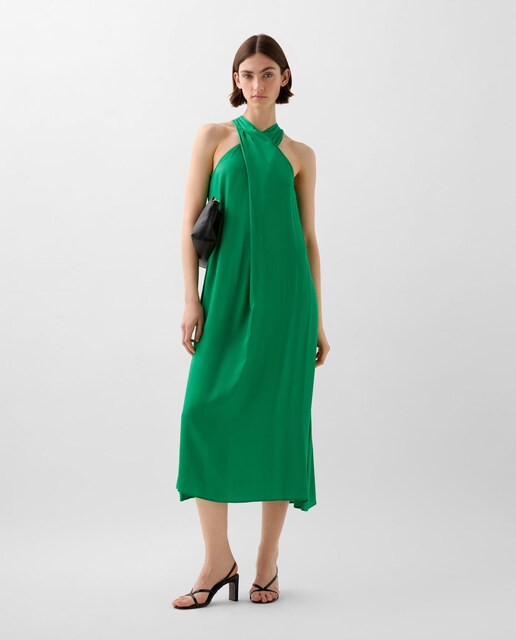 Imagen 0 de Vestido midi con escote halter