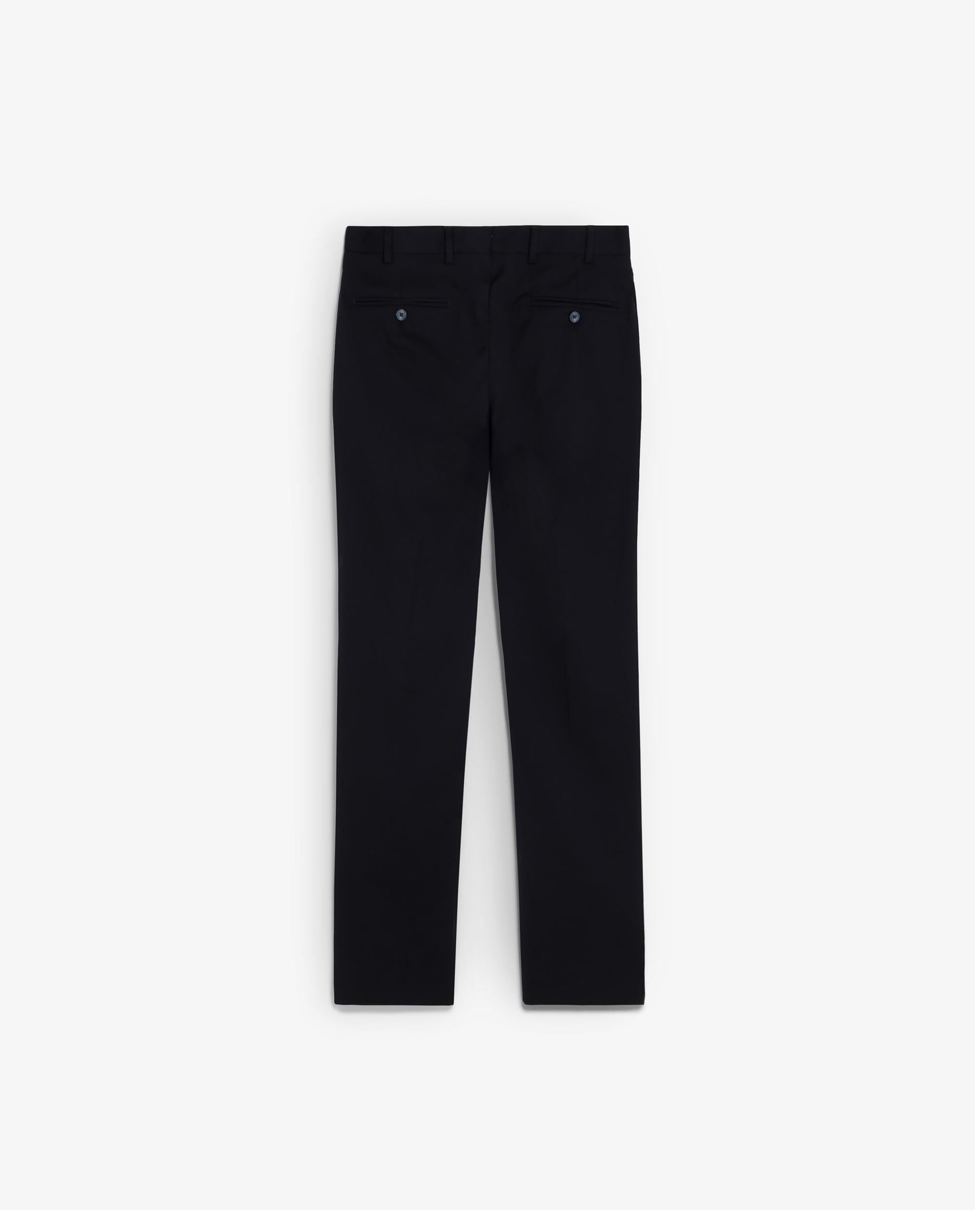 Pantalón de traje de hombre regular liso de lana - Scalpers - Navy Navy-2