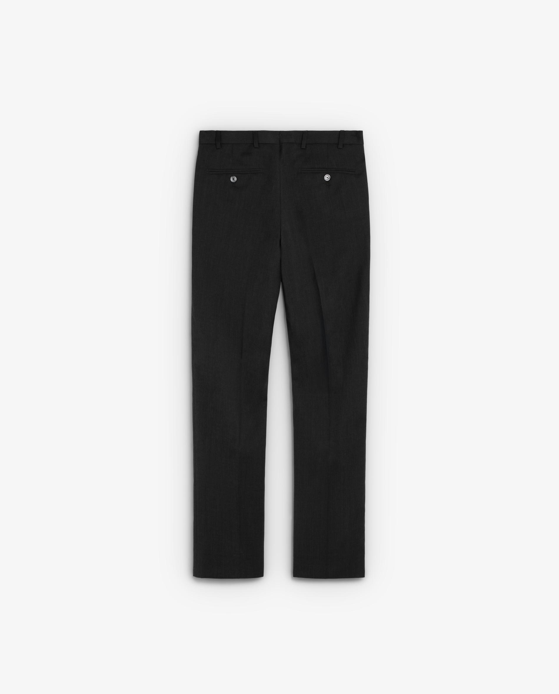 Pantalón de traje de hombre regular liso de lana - Scalpers - Gris oscuro Gris oscuro-2