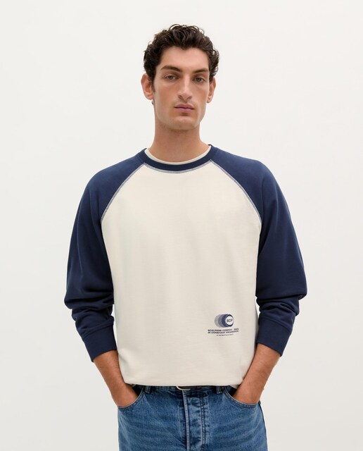 Imagen 0 de Sudadera de hombre de algodón bicolor