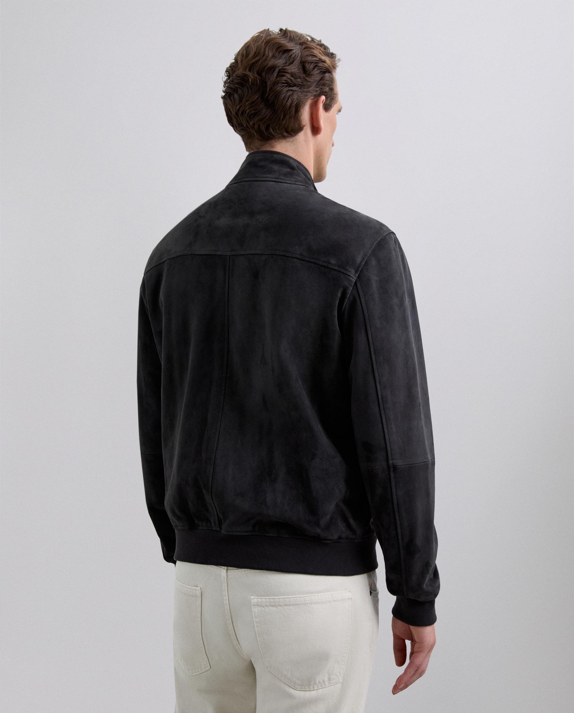 Chaqueta de piel de hombre ajustada con bolsillos frontales - Scalpers - Navy Navy-2