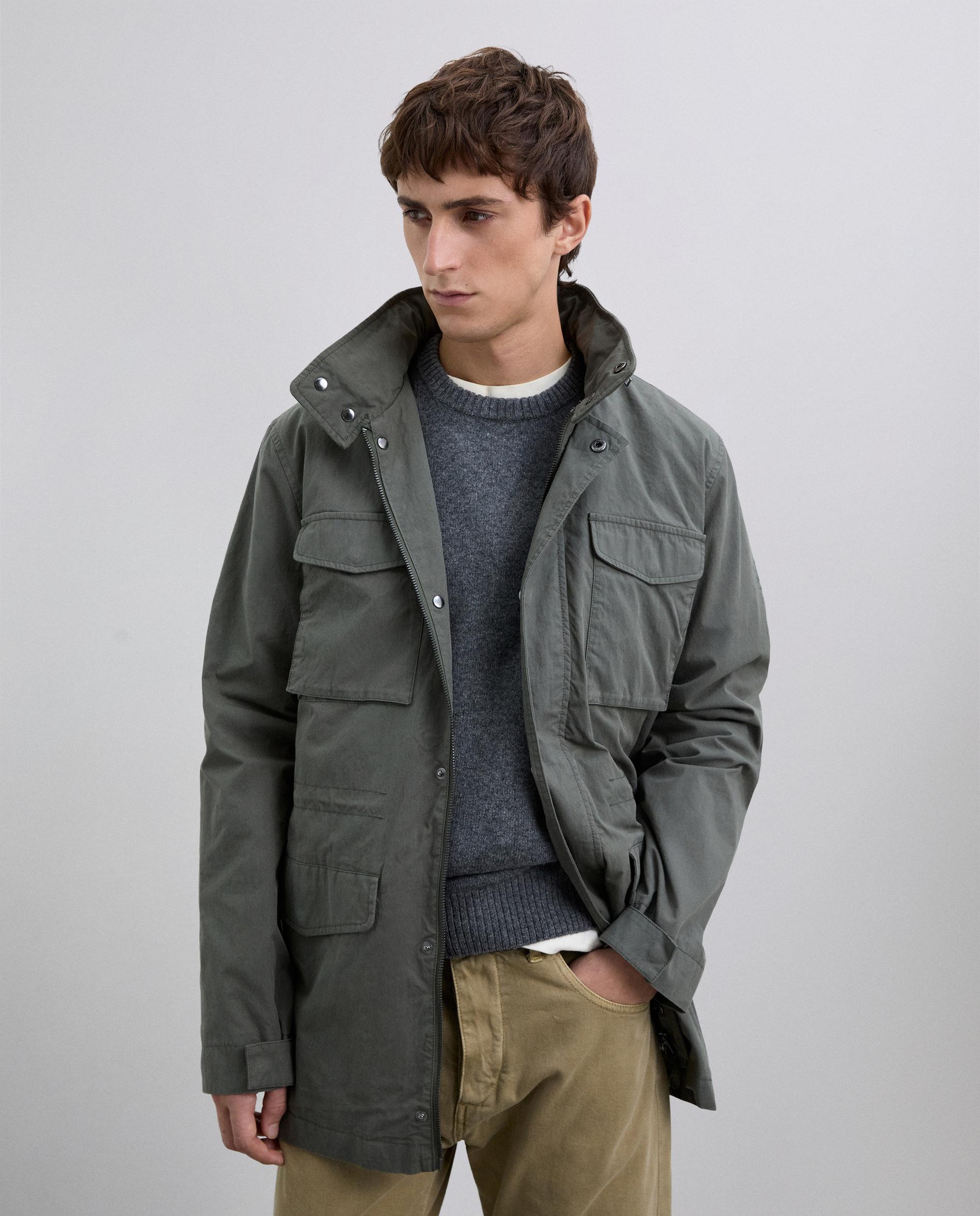 Scalpers - Parka de hombre con capucha y puños ajustables.