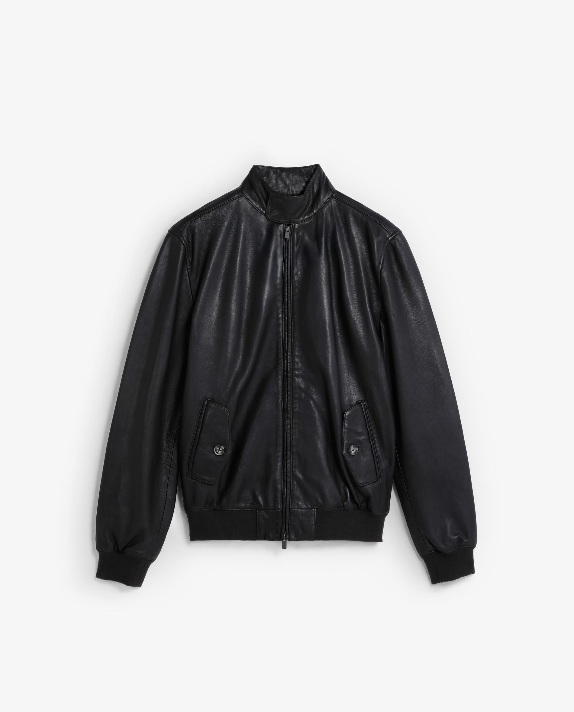 Chaqueta de piel de hombre con cuello elevado y puños acanalados - Scalpers - Marrón oscuro Marrón oscuro-7