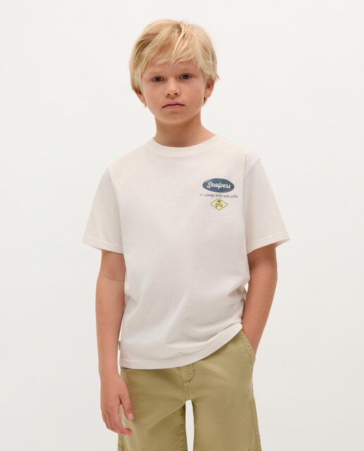 Imagen 0 de Camiseta de niño de algodón de manga corta