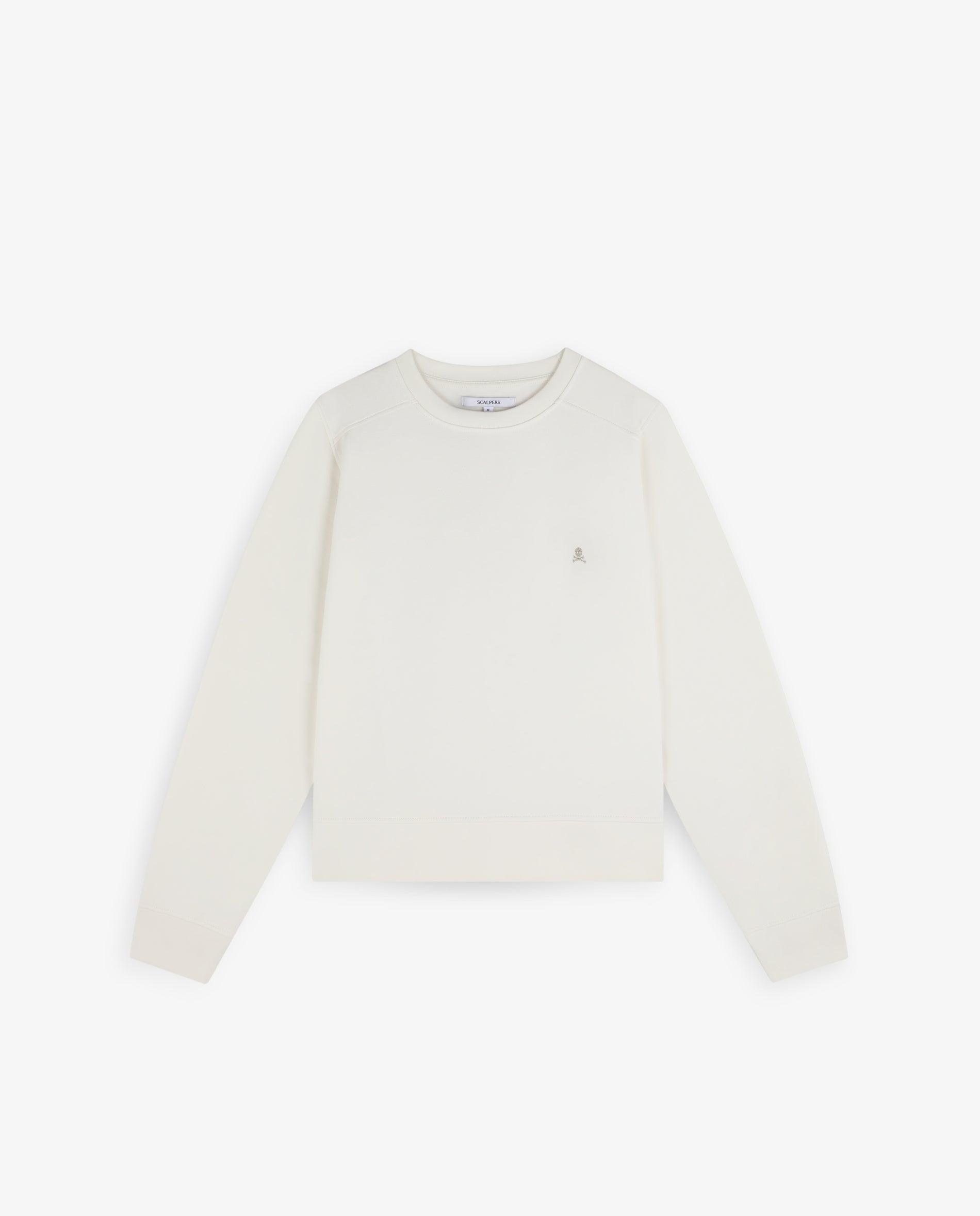 Scalpers - Sudadera de mujer básica de algodón con cuello redondo.