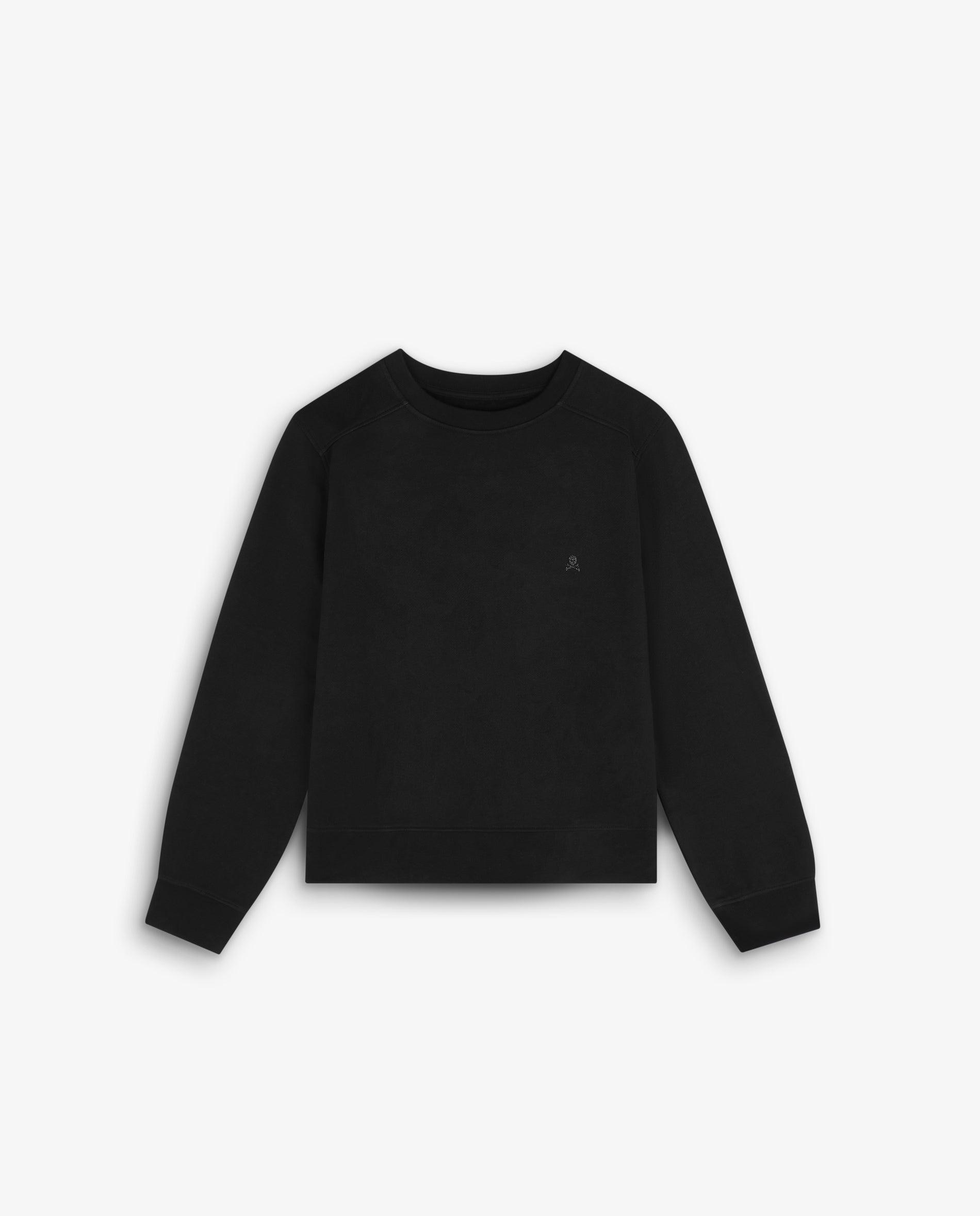 Scalpers - Sudadera de mujer básica de algodón con cuello redondo.