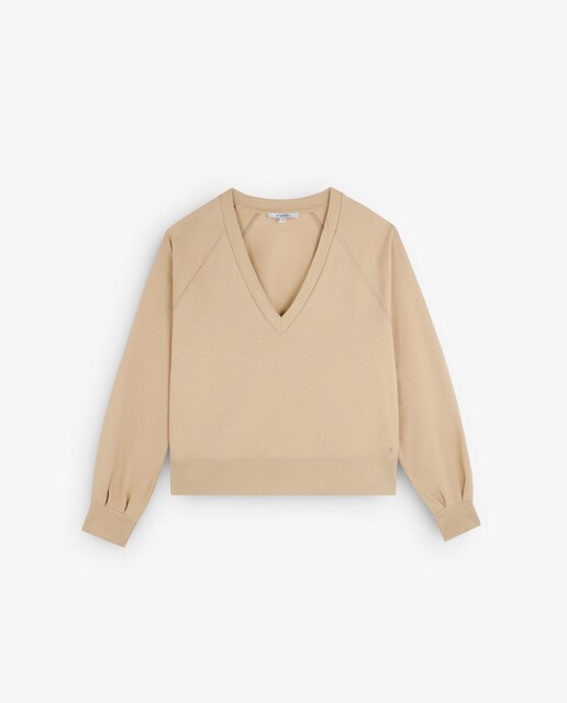 Imagen 0 de Jersey de mujer de algodón escote pico