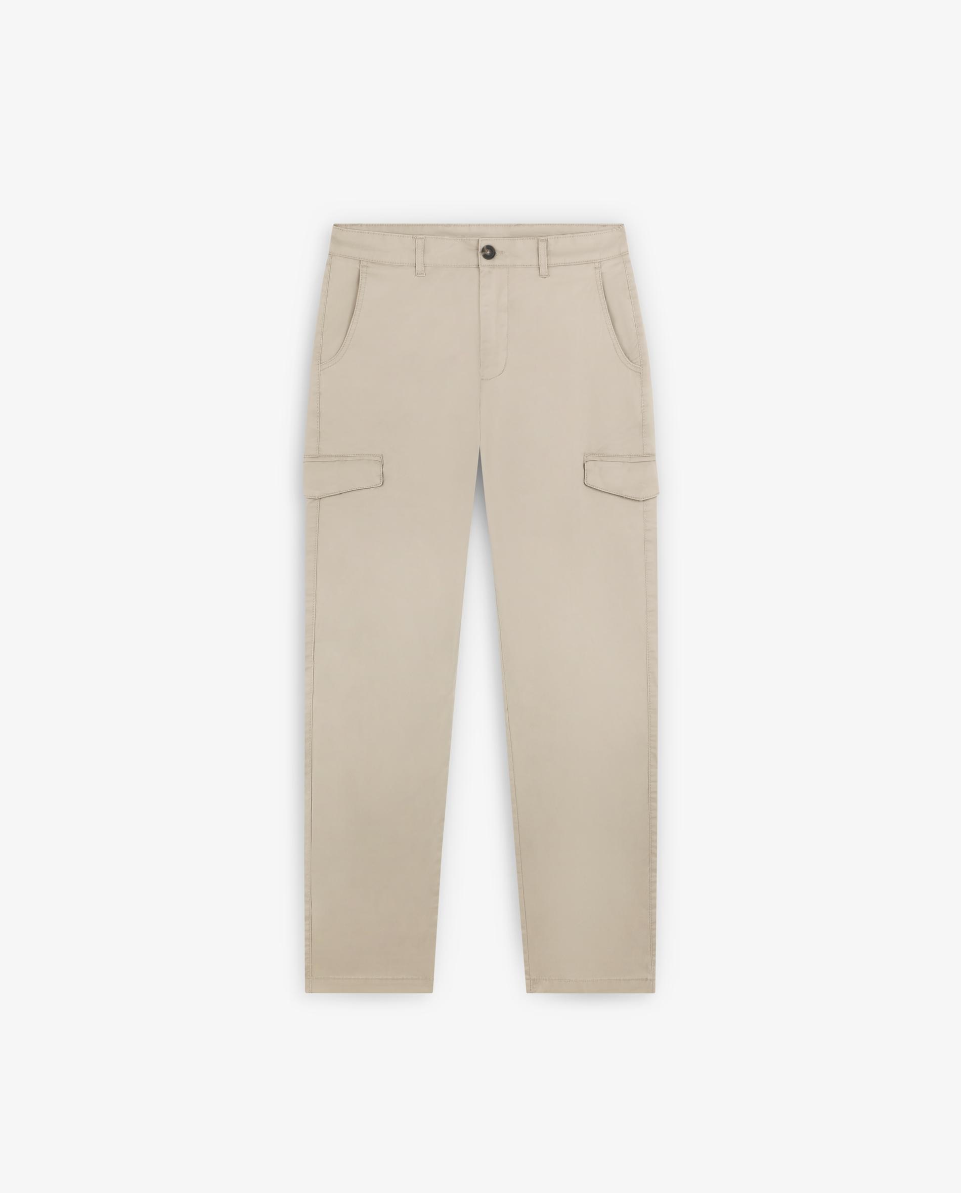 Imagen 7 de Pantalón cargo de hombre regular fit con bolsillos traseros - Scalpers - Beige Beige