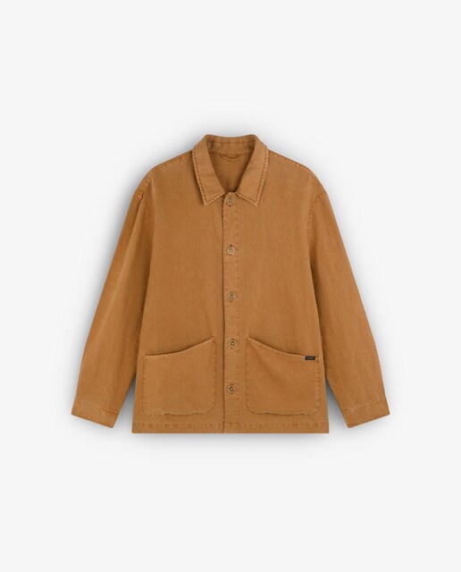 Imagen 0 de Sobrecamisa de hombre de lino con bolsillos