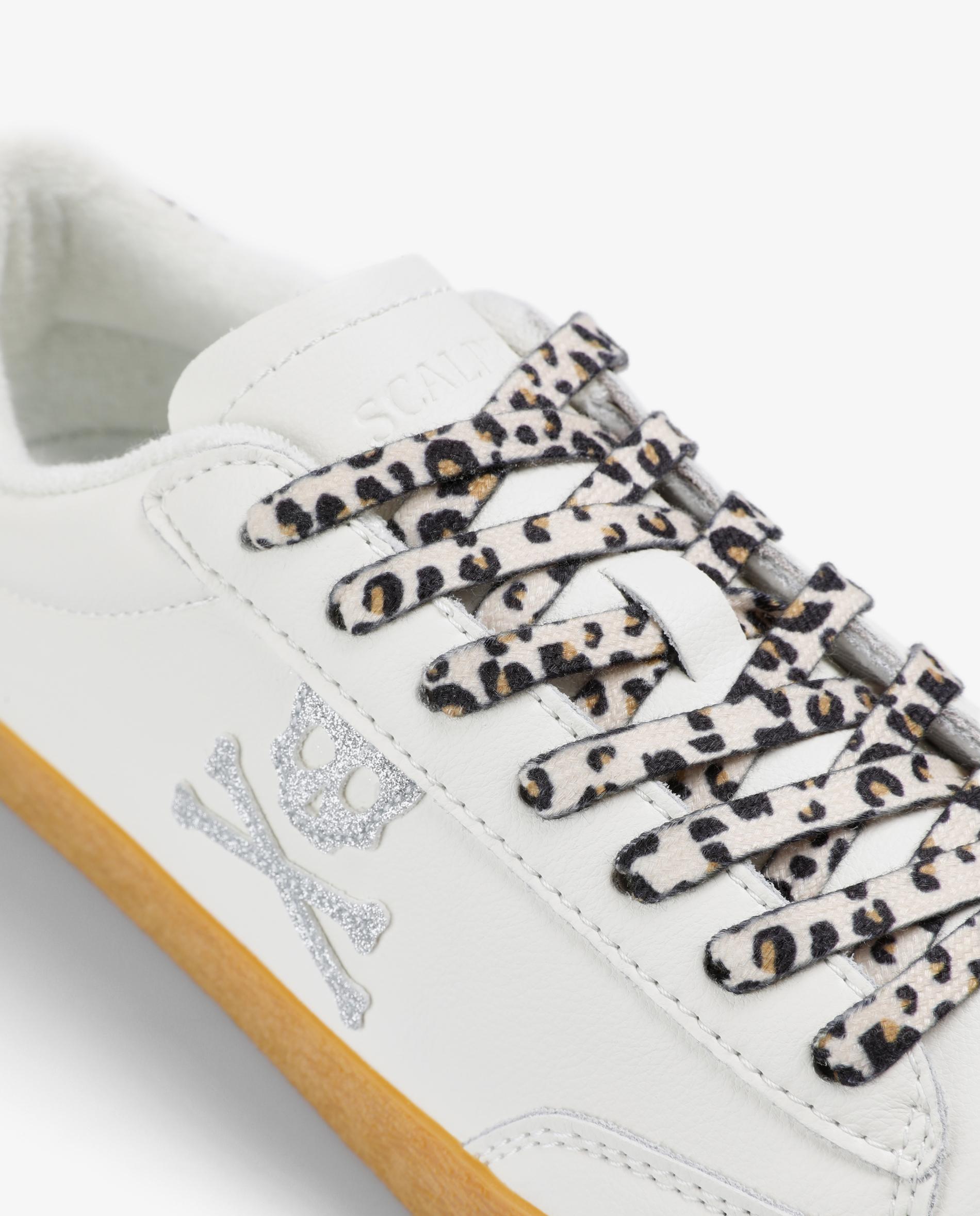 Zapatillas deportivas de mujer con cierre de cordones y tonos a contraste - Scalpers - Blanco / Roble Blanco / Roble-6