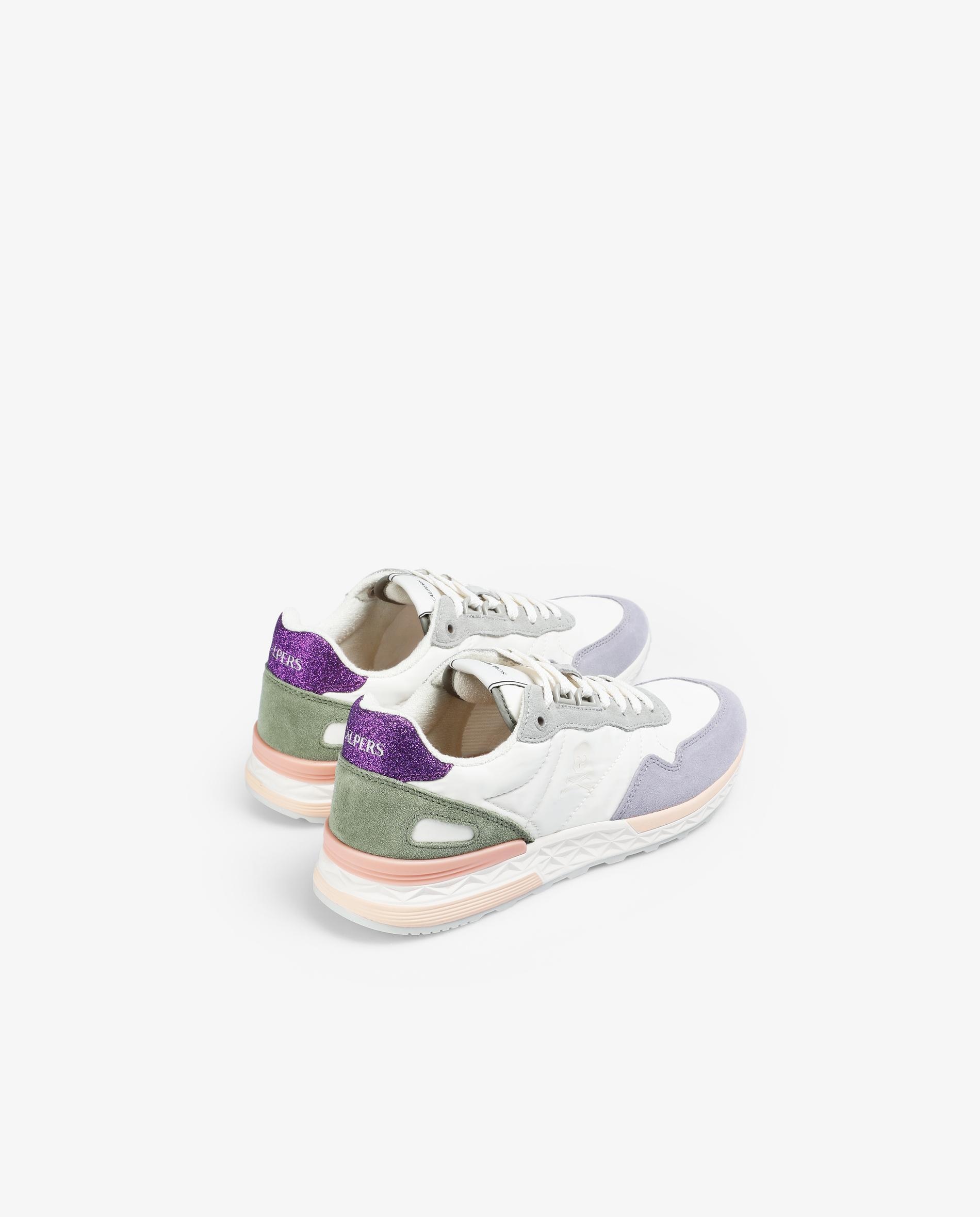 Zapatillas deportivas de mujer con refuerzos en contraste - Scalpers - Blanco Blanco-3