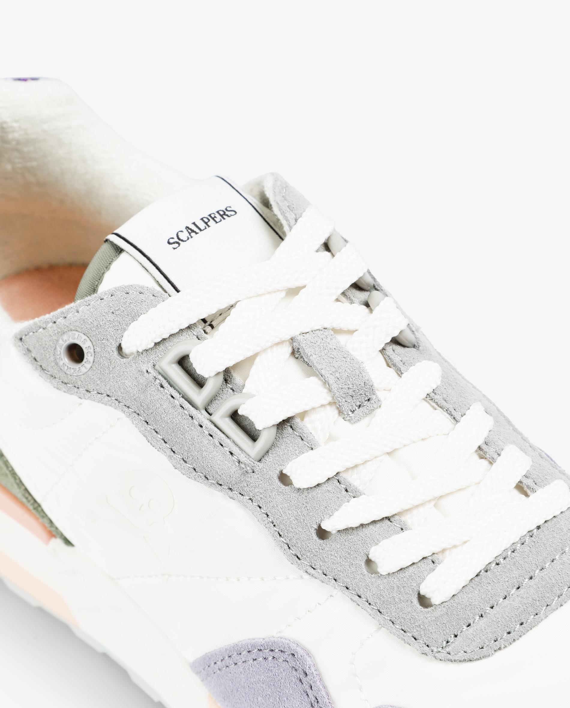 Zapatillas deportivas de mujer con refuerzos en contraste - Scalpers - Blanco Blanco-6