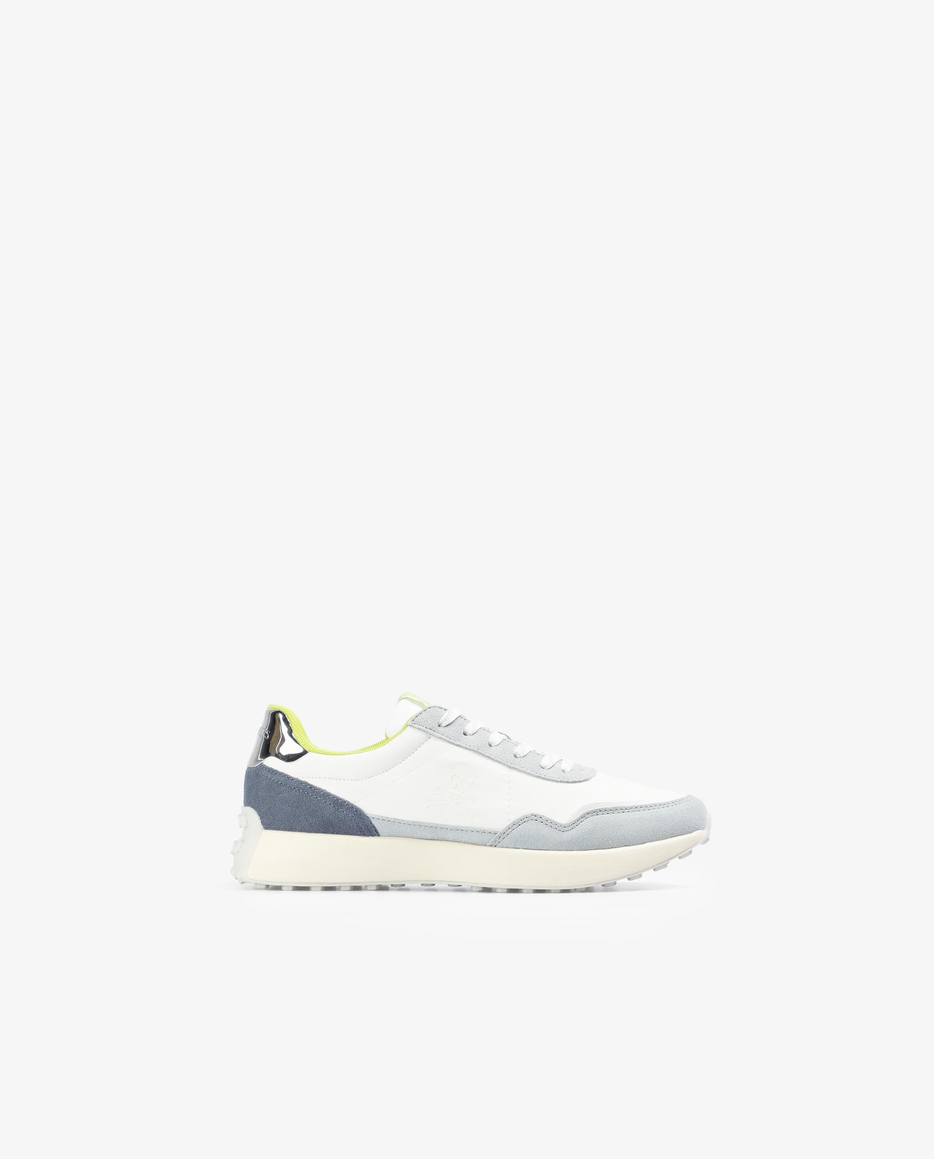 Zapatillas deportivas de mujer combinadas con suela dentada - Scalpers - Blanco Blanco-1