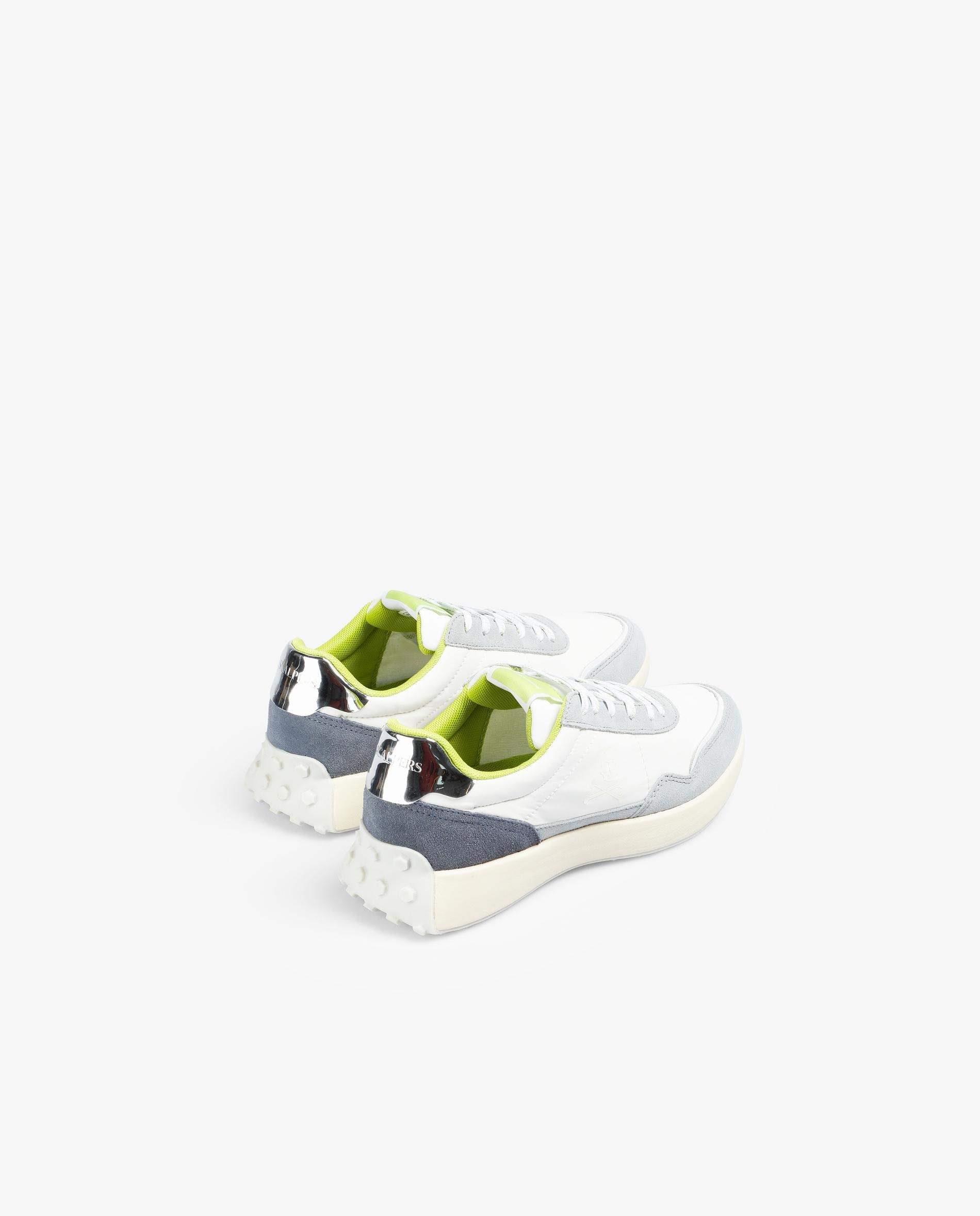 Zapatillas deportivas de mujer combinadas con suela dentada - Scalpers - Blanco Blanco-2