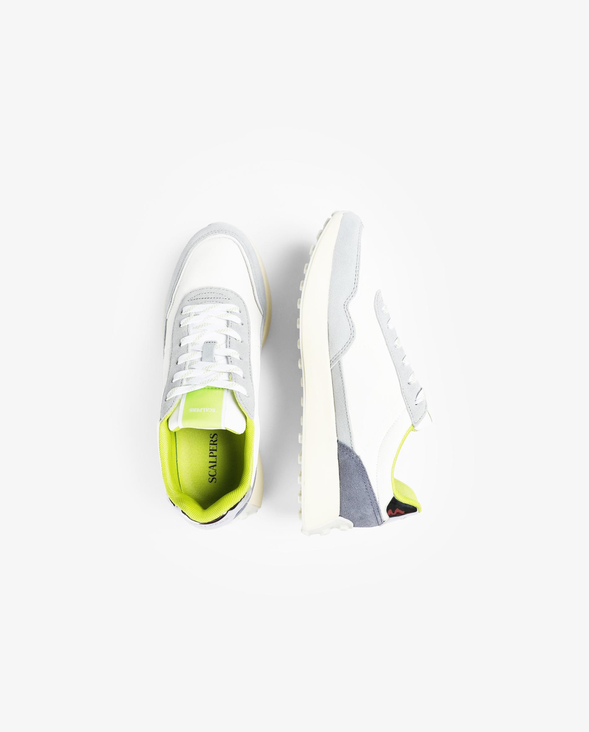 Zapatillas deportivas de mujer combinadas con suela dentada - Scalpers - Blanco Blanco-8