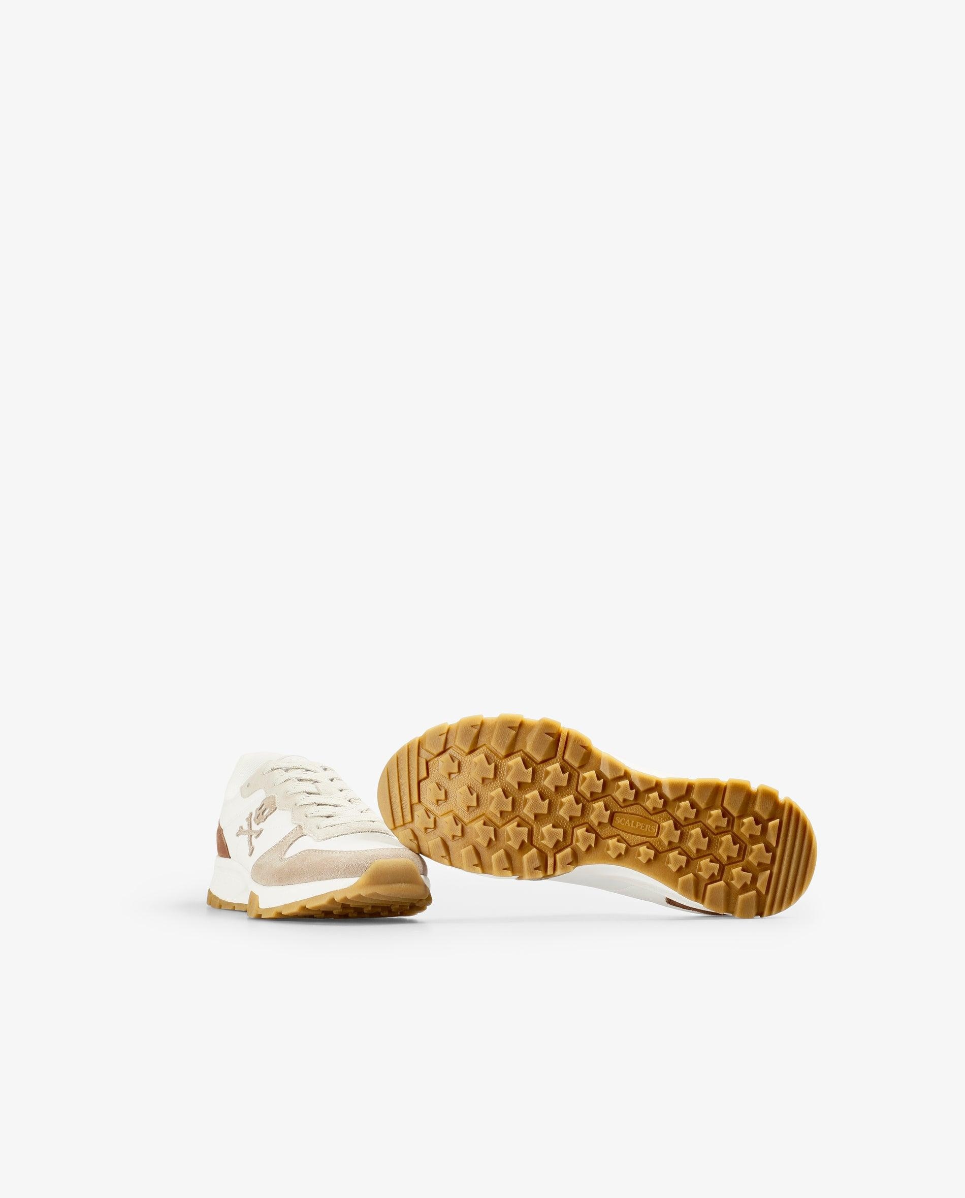 Zapatillas deportivas de mujer tipo running con detalle de logo - Scalpers - Blanco Blanco-3