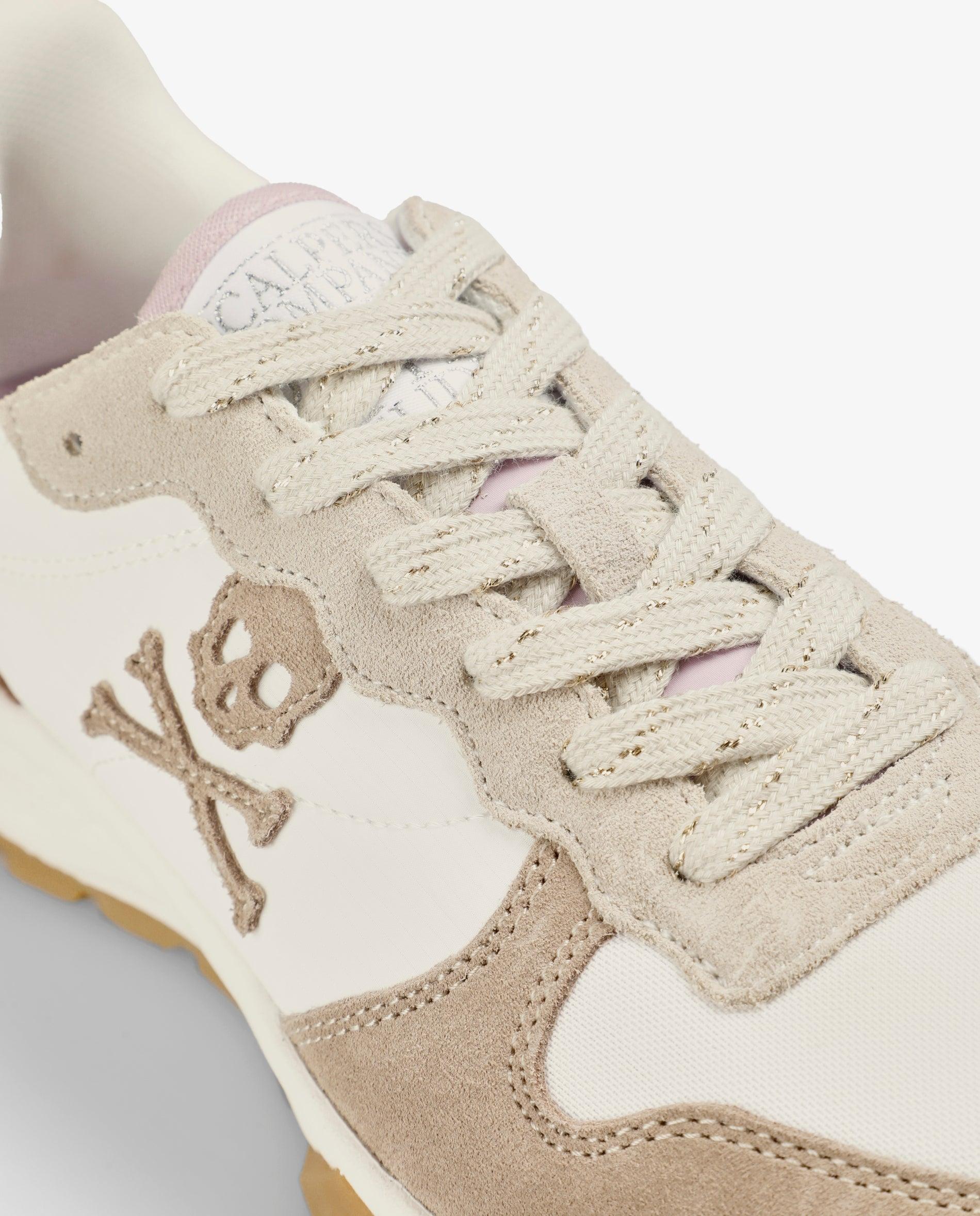 Zapatillas deportivas de mujer tipo running con detalle de logo - Scalpers - Blanco Blanco-5