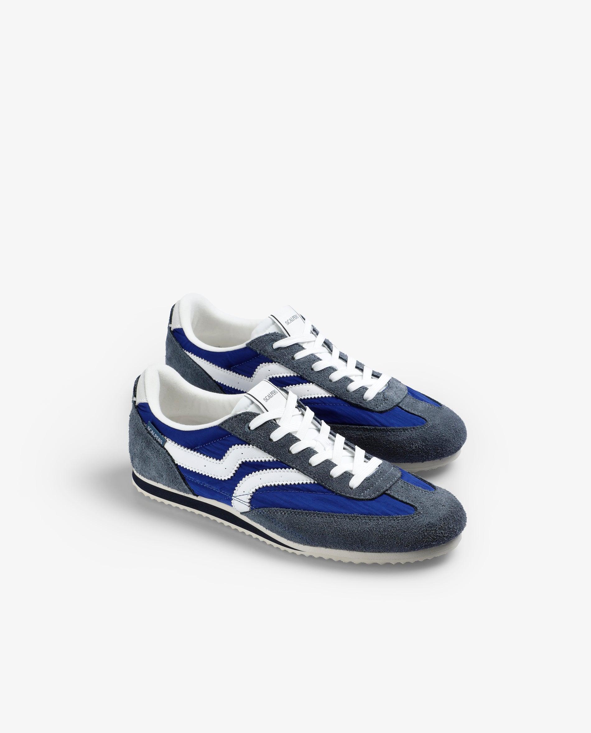 Imagen 2 de Zapatillas retro de hombre con cordones y suela fina - Scalpers - Azul Azul