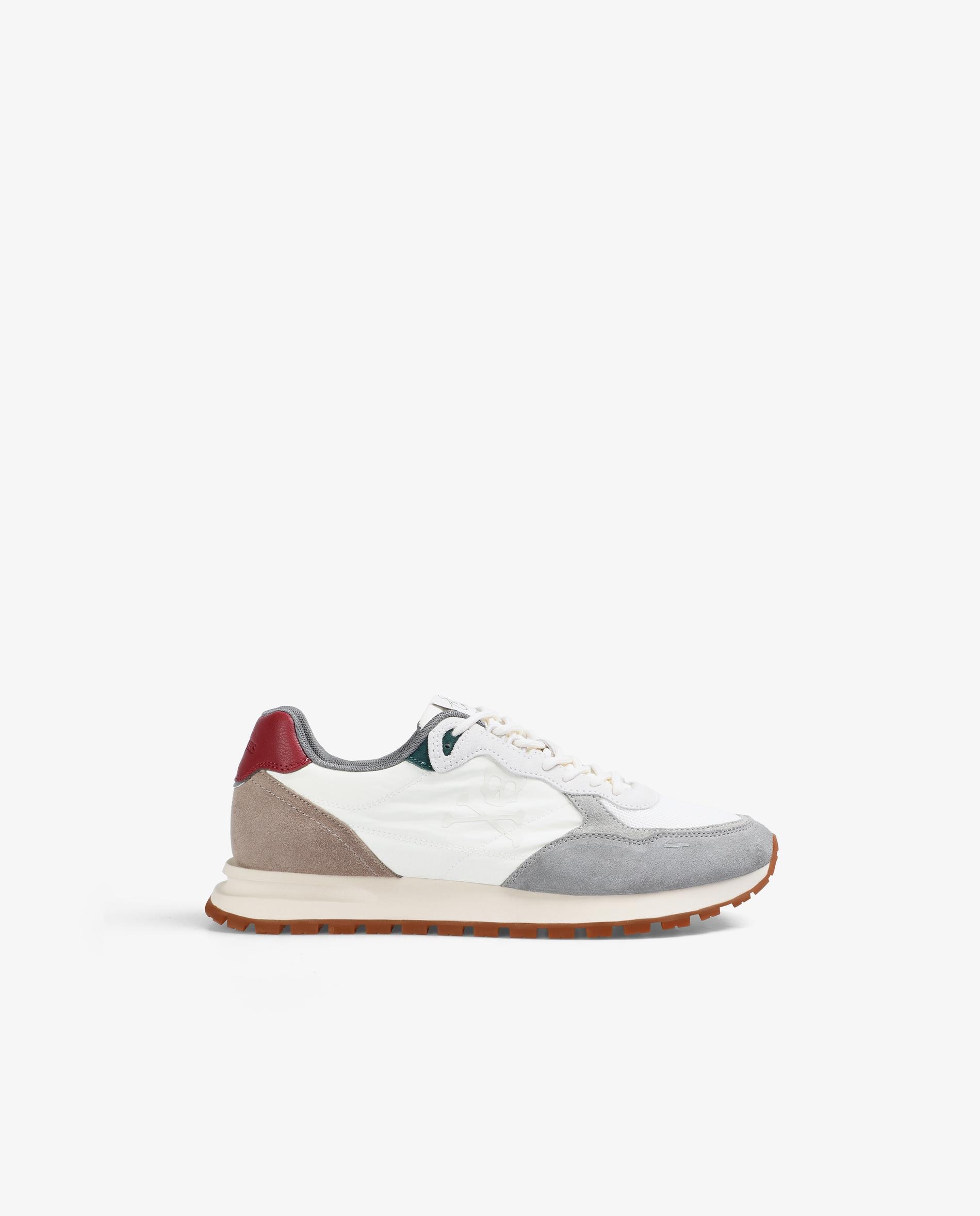 Zapatillas deportivas de hombre estilo running con contrastes - Scalpers - Blanco / Burdeos Blanco / Burdeos-1