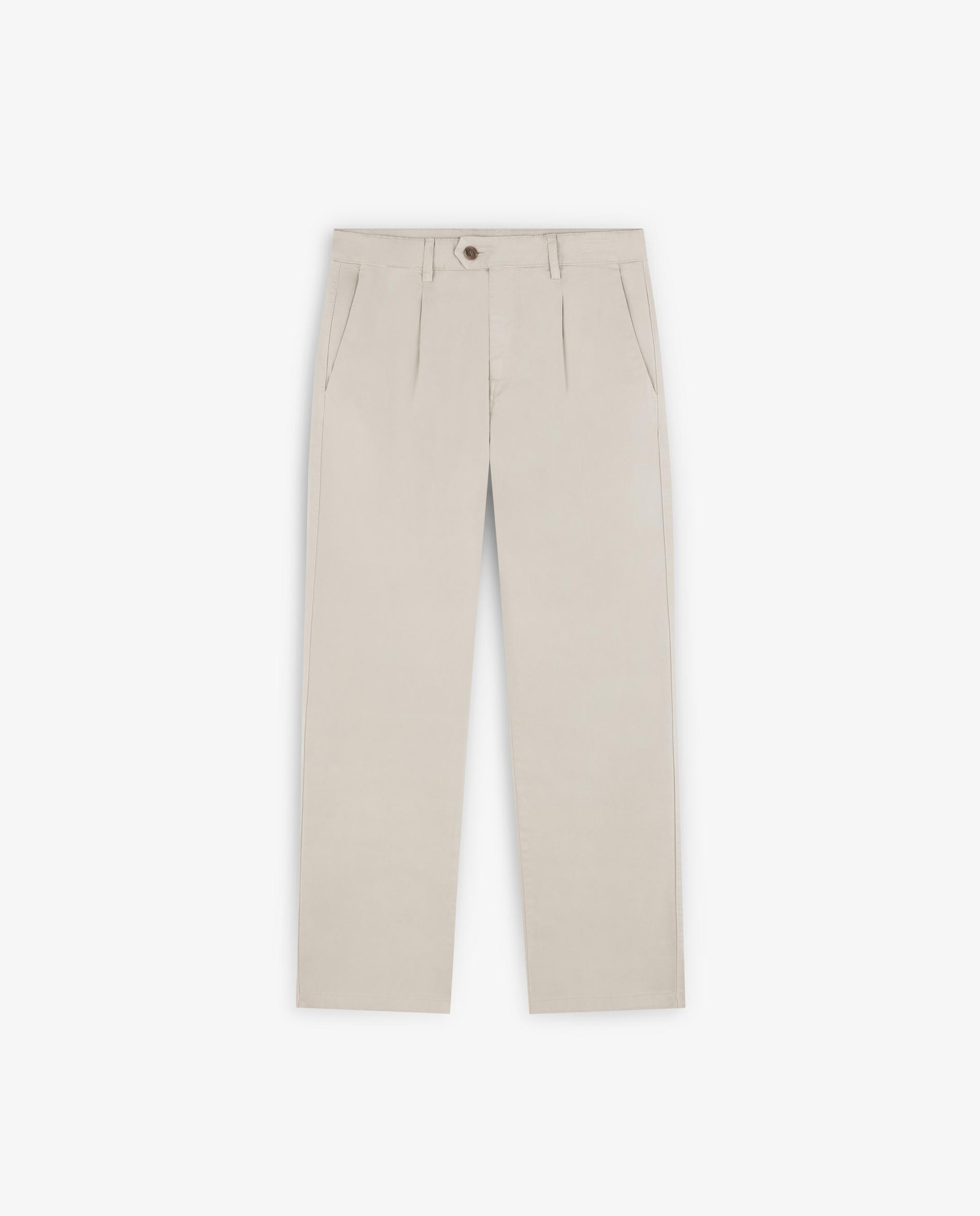 Chino de hombre de algodón con pinzas - Scalpers - Beige Beige-5