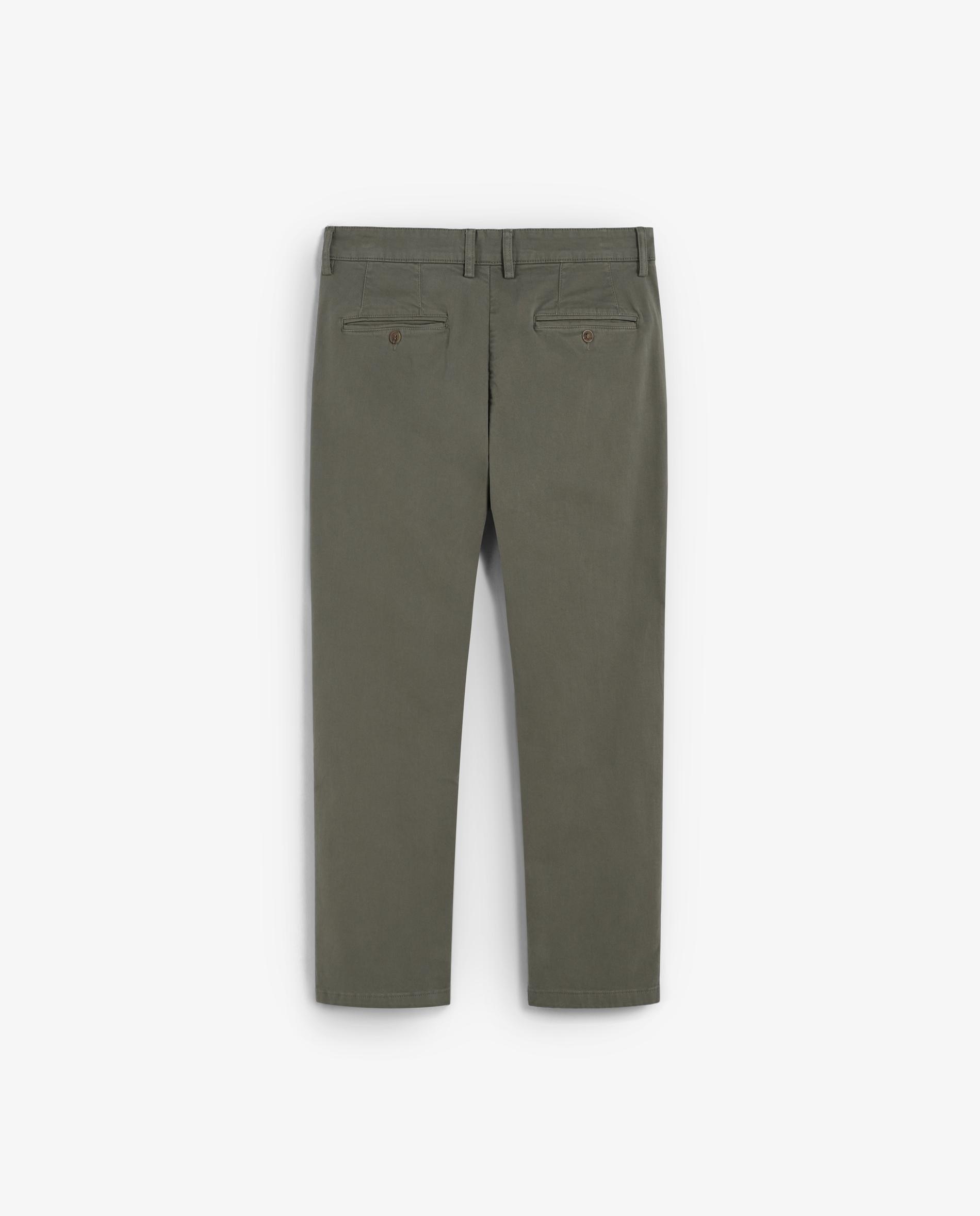 Chino de hombre de algodón con pinzas - Scalpers - Verde militar Verde militar-6