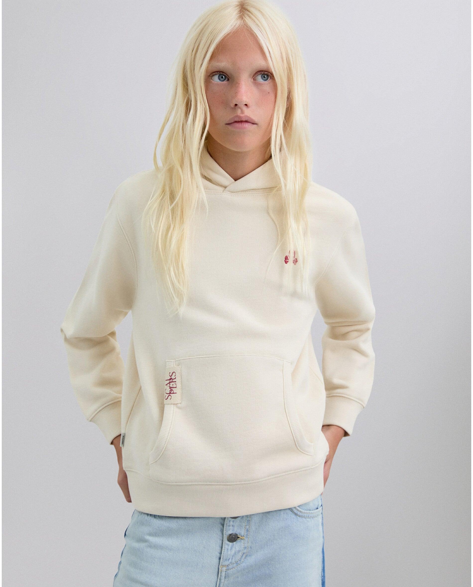 Sudadera con capucha de niña de algodón con estampado trasero - Scalpers - Rosa claro Rosa claro-2