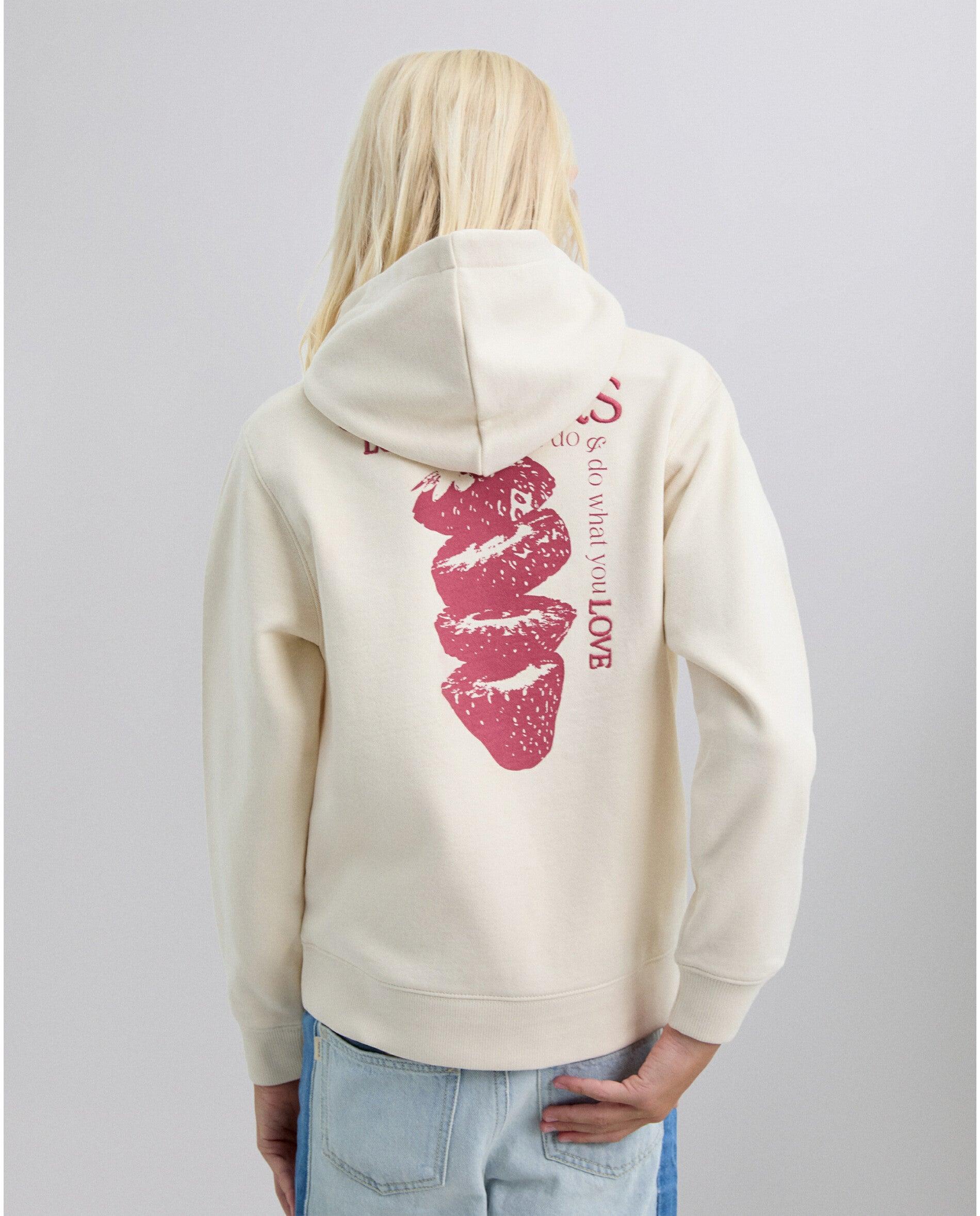 Sudadera con capucha de niña de algodón con estampado trasero - Scalpers - Rosa claro Rosa claro-3