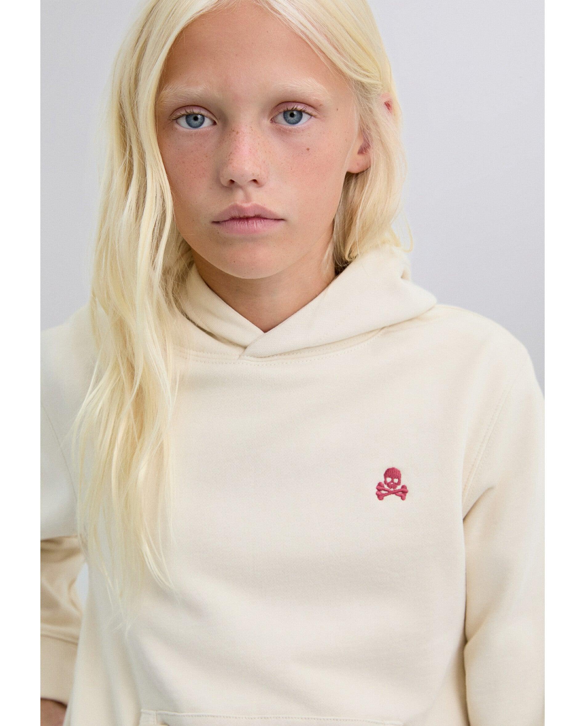 Sudadera con capucha de niña de algodón con estampado trasero - Scalpers - Rosa claro Rosa claro-4