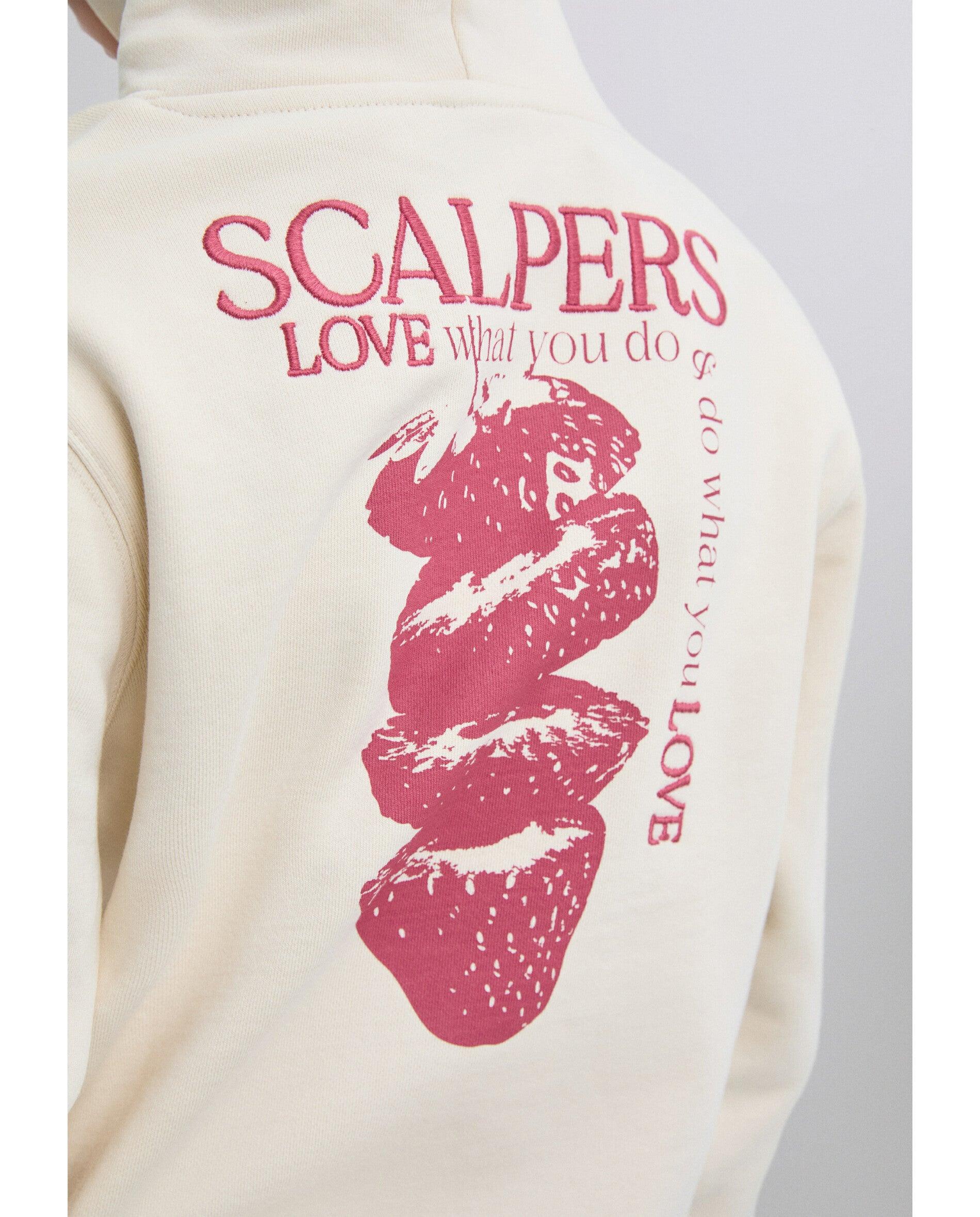Sudadera con capucha de niña de algodón con estampado trasero - Scalpers - Rosa claro Rosa claro-6