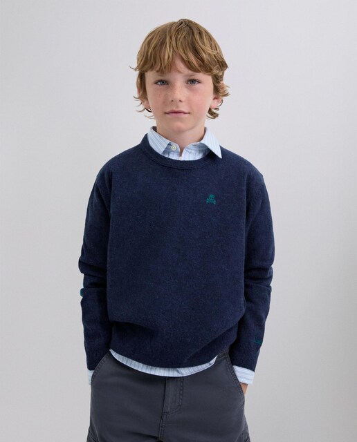 Imagen 0 de Jersey de niño regular fit con logo bordado