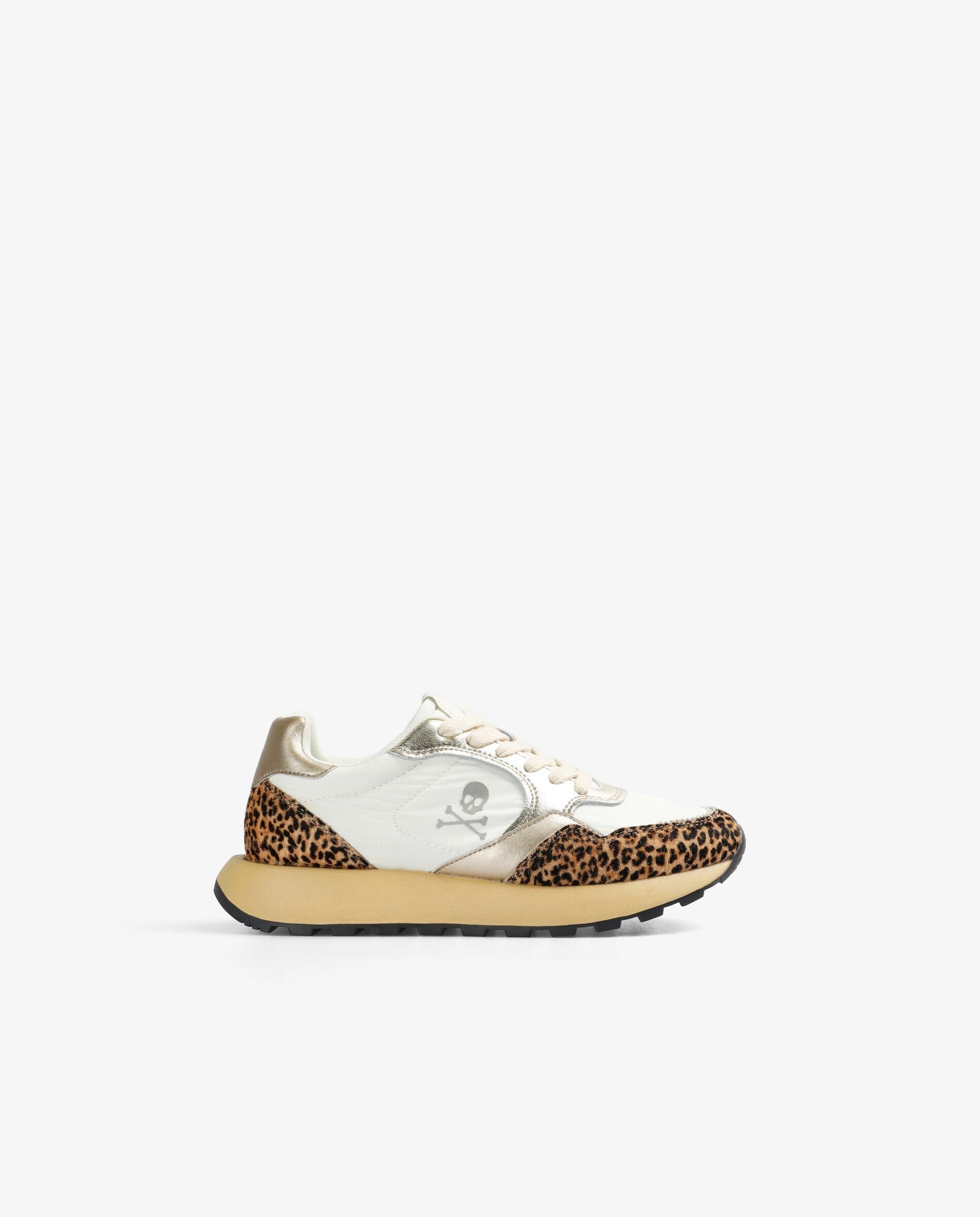 Zapatillas deportivas de mujer combinadas con cordones - Scalpers - Blanco/Marrón Blanco/Marrón-1