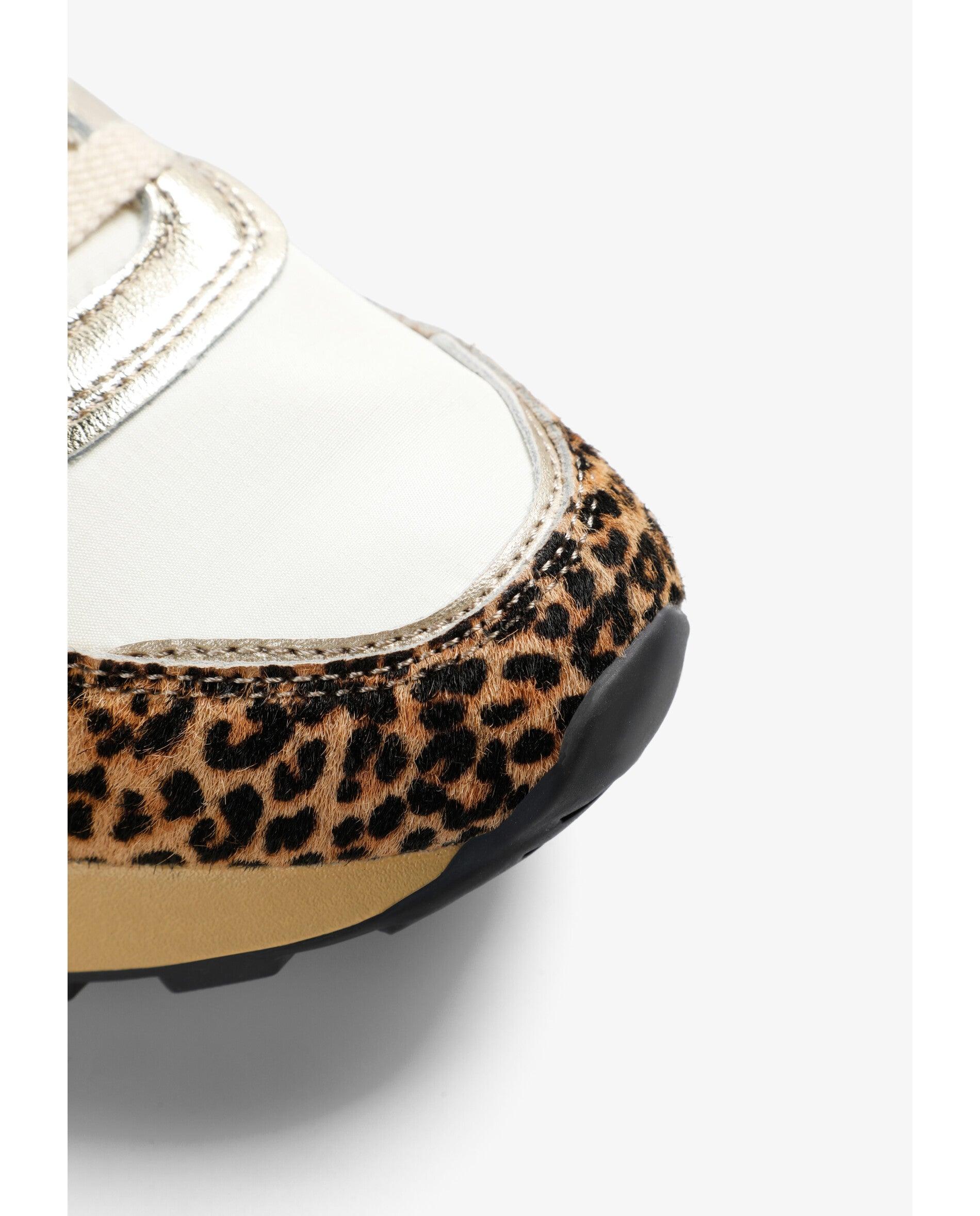 Zapatillas deportivas de mujer combinadas con cordones - Scalpers - Blanco/Marrón Blanco/Marrón-5