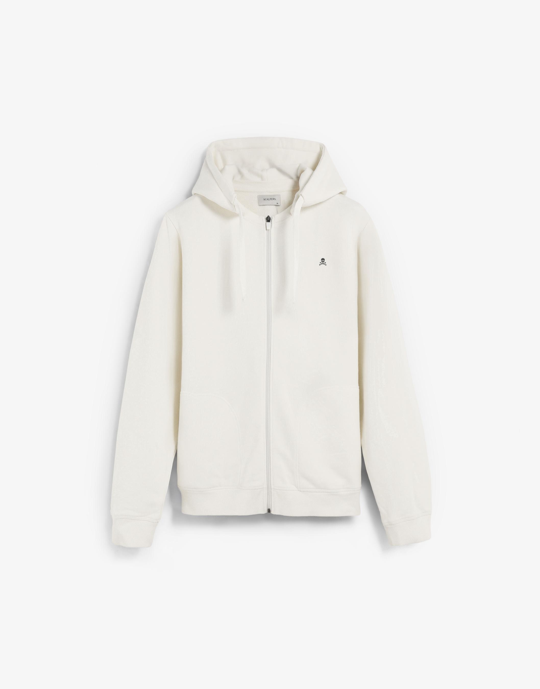 Sudadera de hombre con capucha y cierre de cremallera - Scalpers - Crema Crema-6