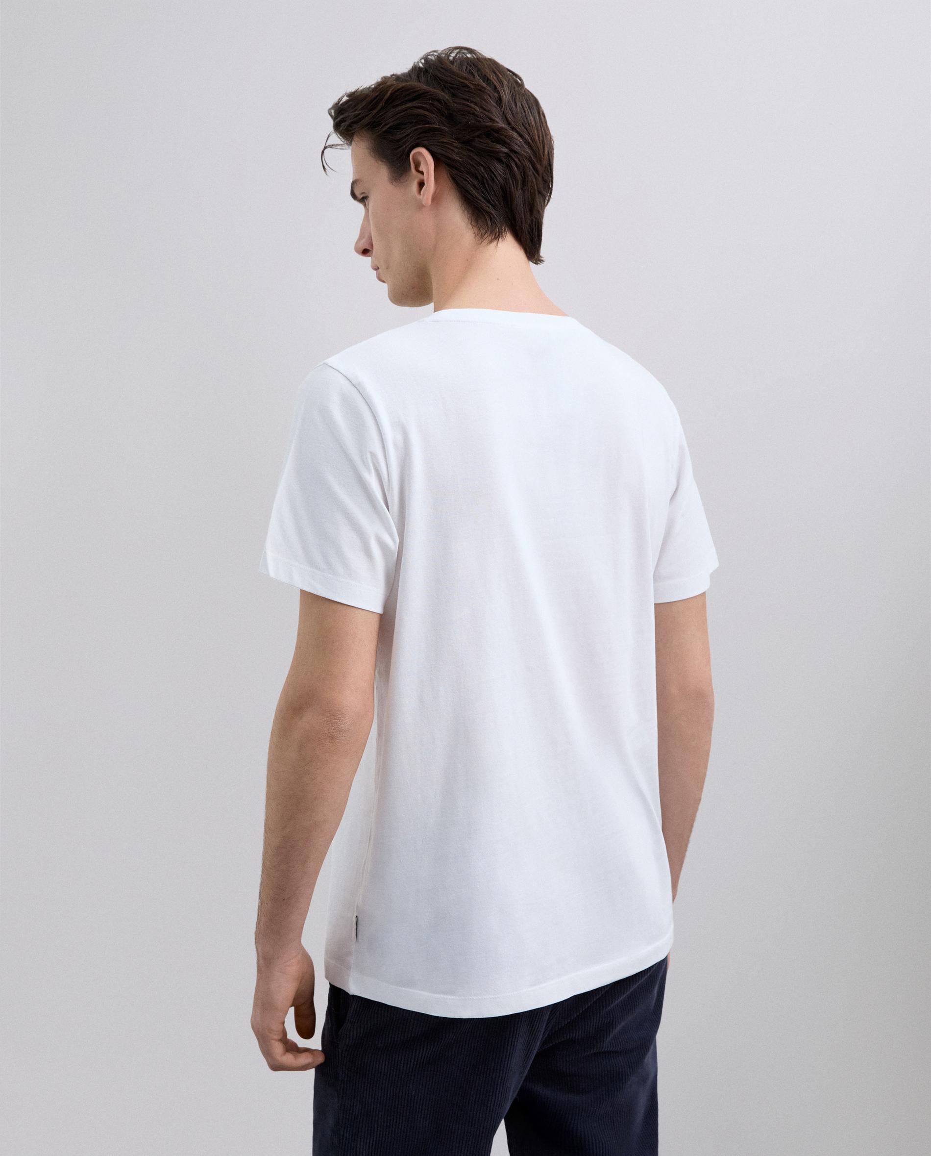 Camiseta de manga corta de hombre básica con calavera bordada - Scalpers - Blanco Blanco-2