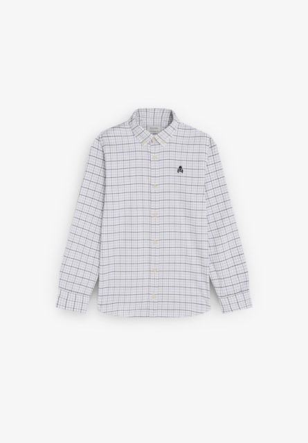 Imagen 0 de Camisa de niño de algodón con diseño de cuadros finos