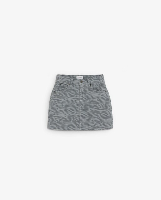 Imagen 0 de Falda denim estampada con print animal