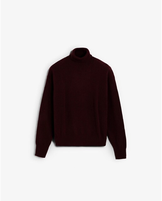 Imagen 0 de Jersey de mujer de cuello vuelto con terminaciones acanaladas