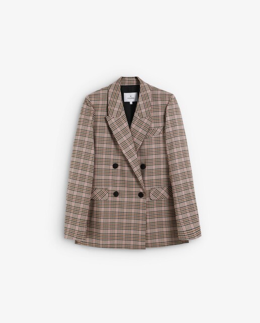 Imagen 0 de Blazer de mujer de cuadros con solapa